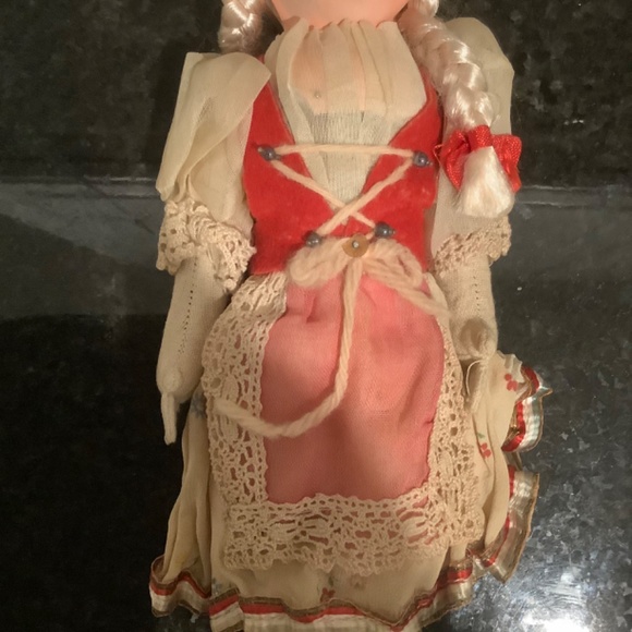 Vintage Scandanavian Cloth 10.25 in. Folk Doll - Picture 6 of 10